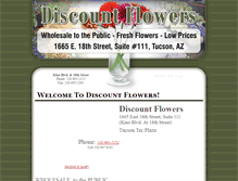 Tablet Screenshot of discountflowerstucson.com
